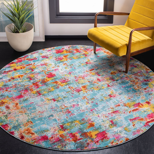 Safavieh Luxor Lux332J Aqua/Fuchsia Rug - Safavieh - lux332j - 7r