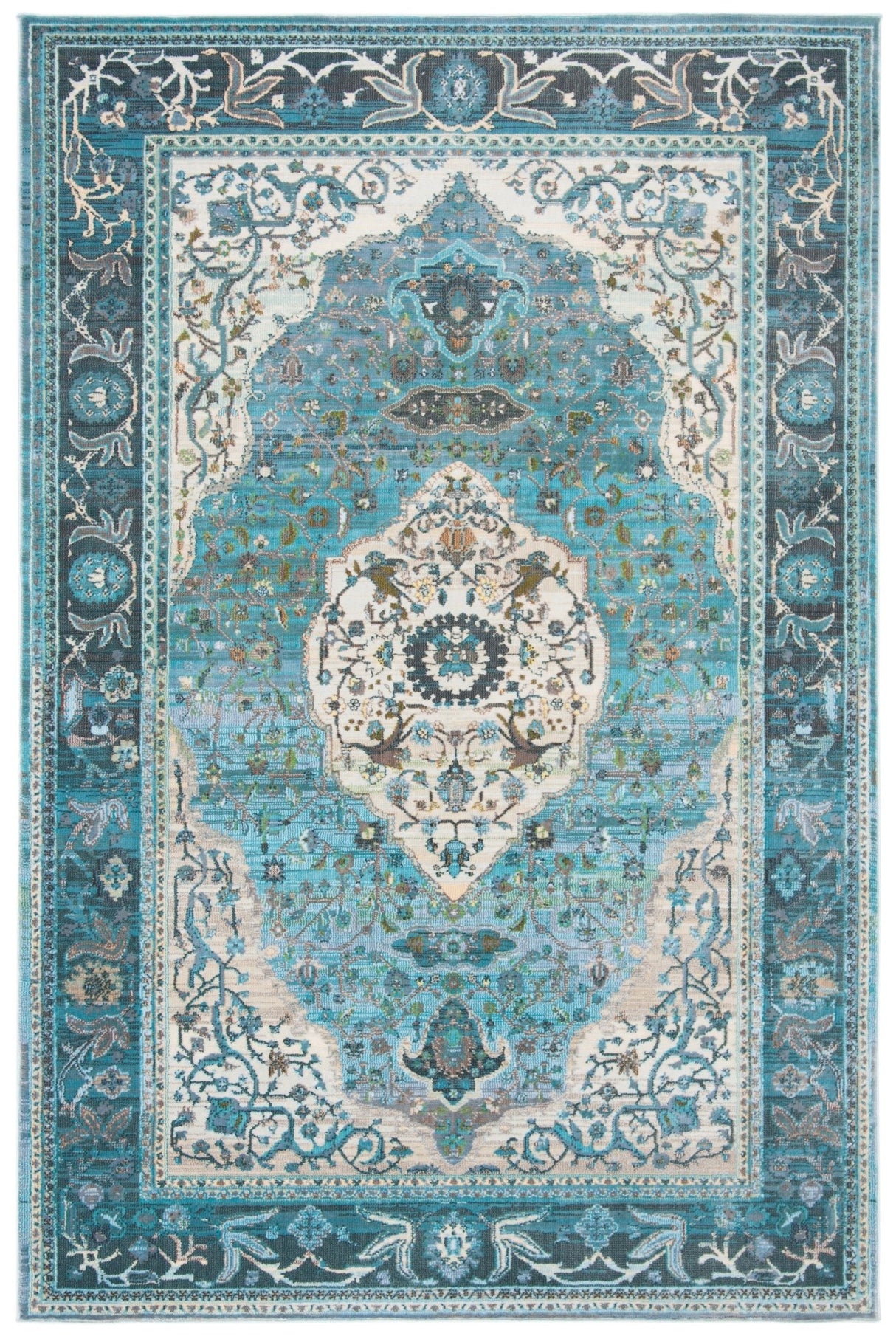 Safavieh Luxor Lux342K Turquoise/Beige Rug - Safavieh - lux342k - 4