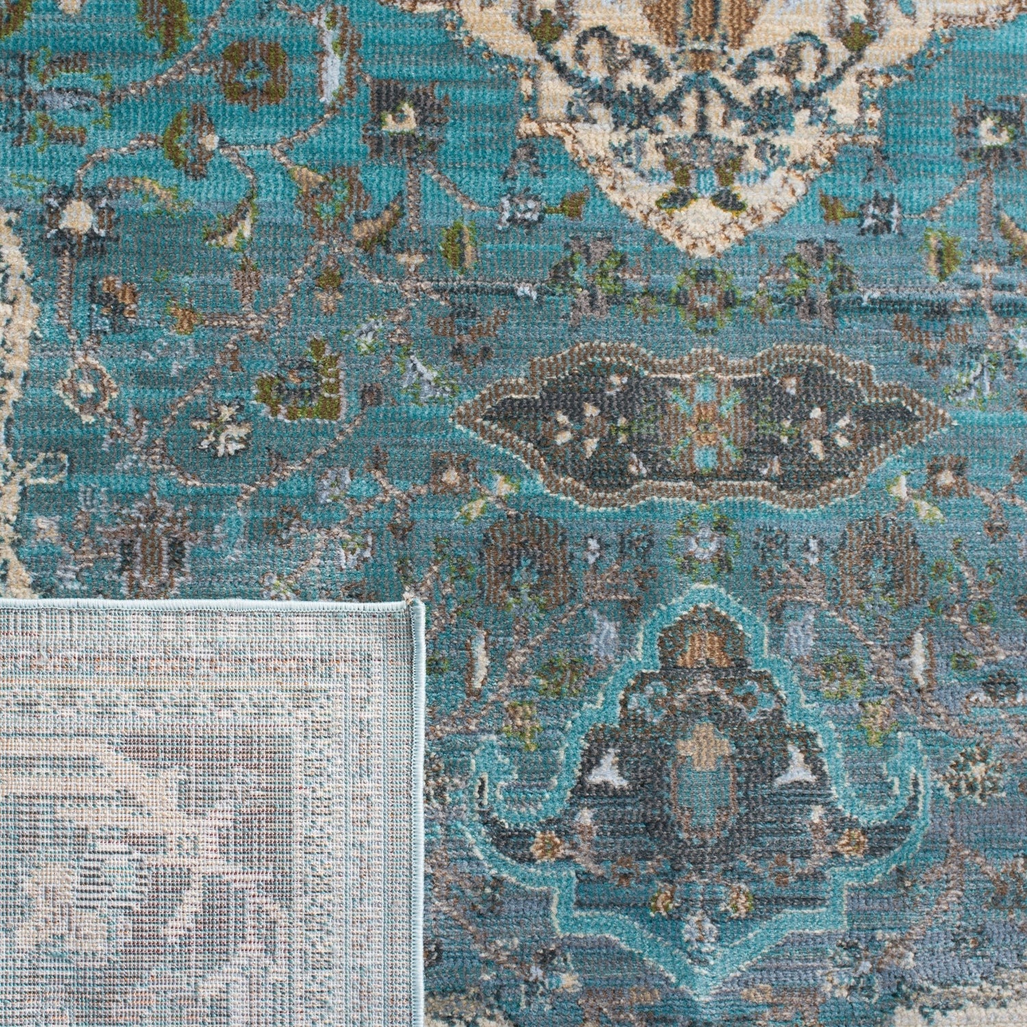 Safavieh Luxor Lux342K Turquoise/Beige Rug - Safavieh - lux342k - 7r