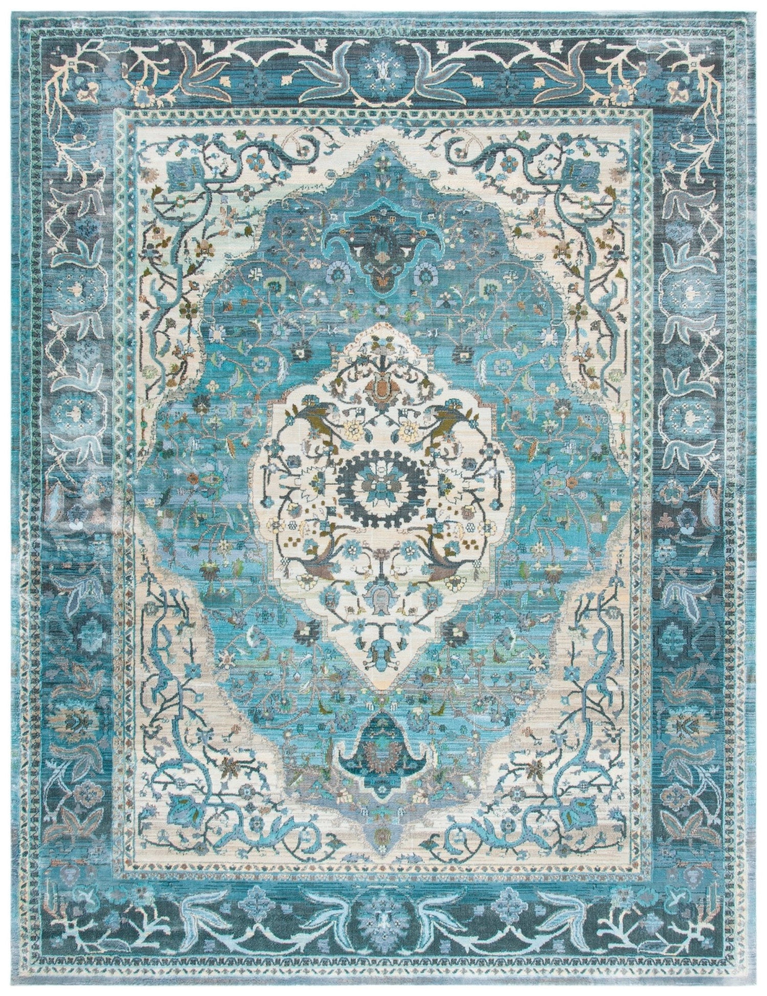Safavieh Luxor Lux342K Turquoise/Beige Rug - Safavieh - lux342k - 7r