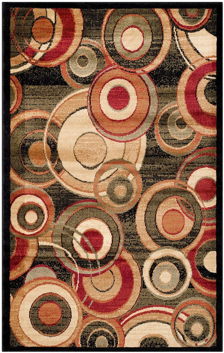 Safavieh Lyndhurst lnh225b Black / Multi Rugs - Safavieh - lnh225b - 5r