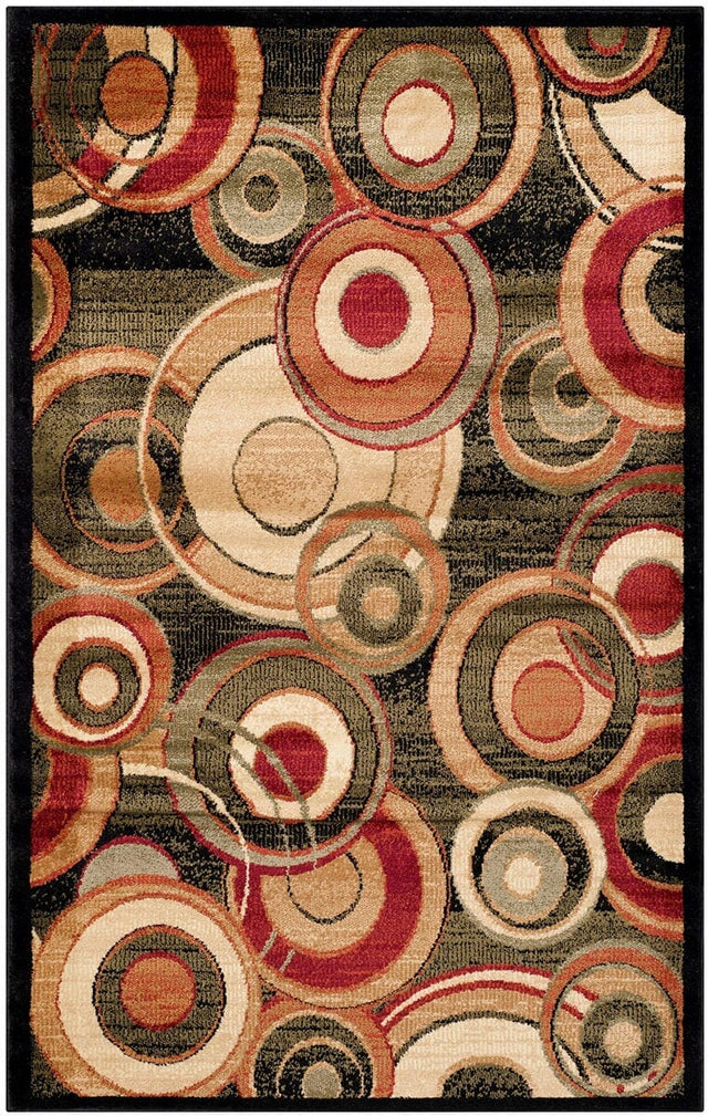 Safavieh Lyndhurst lnh225b Black / Multi Rugs - Safavieh - lnh225b - 5r