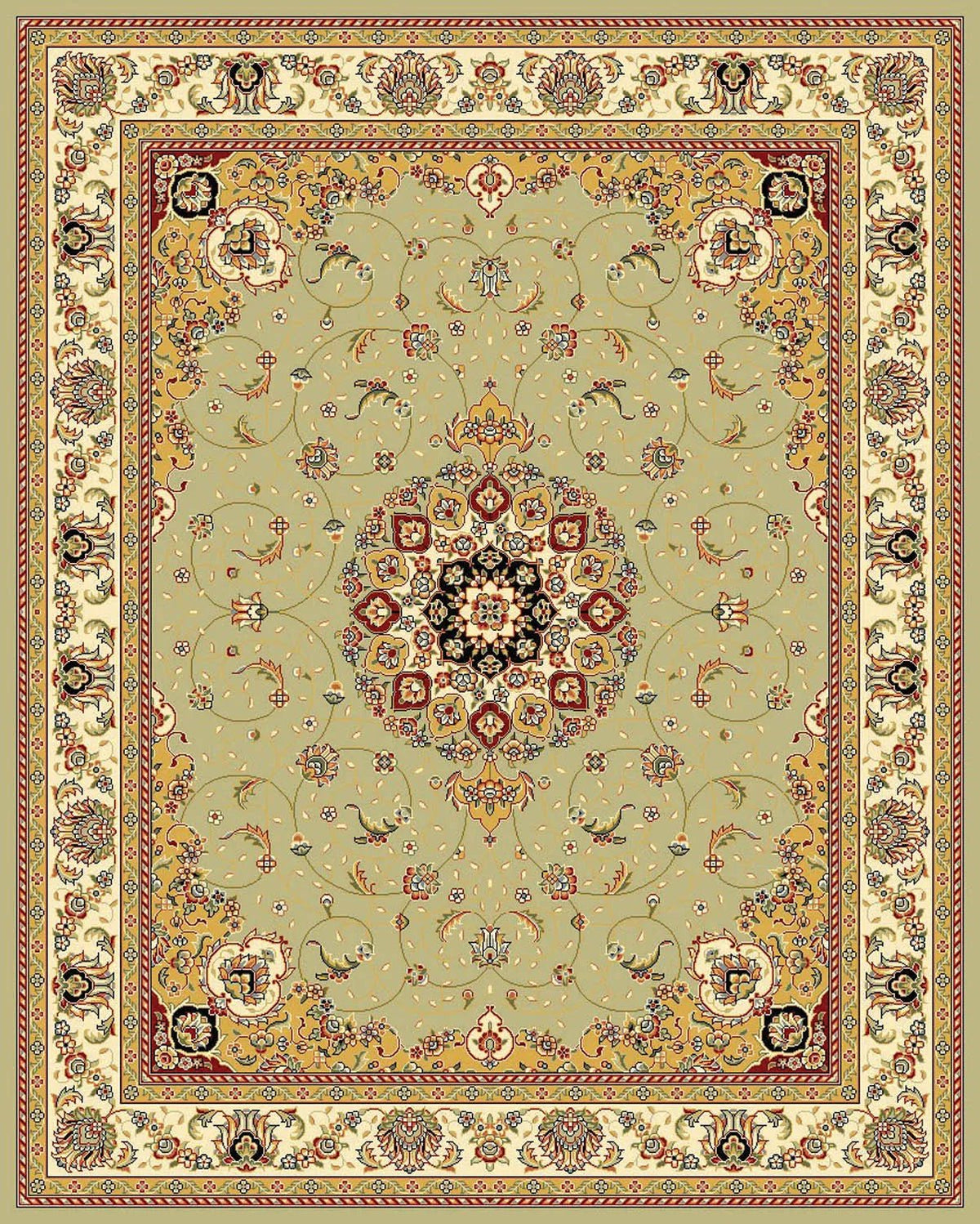 Safavieh Lyndhurst 10'-0" x 14'-0" Rug in Sage / Ivory