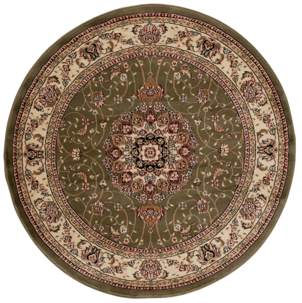 Safavieh Lyndhurst 5'-3" x 5'-3" Rug in Sage / Ivory