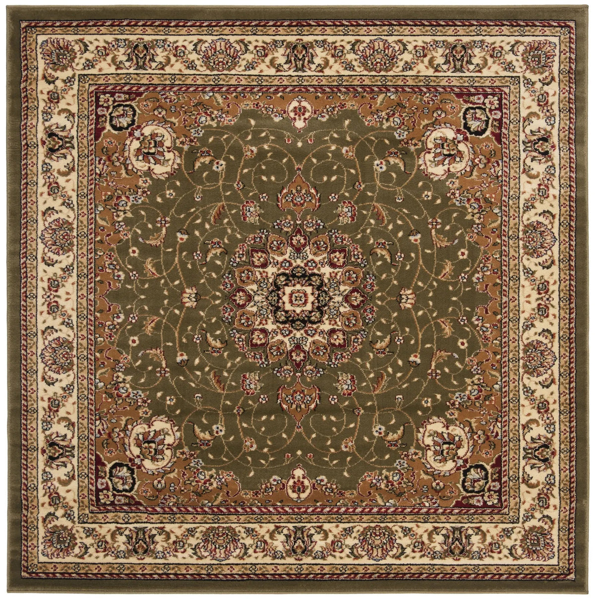 Safavieh Lyndhurst 6'-0" x 6'-0" Rug in Sage / Ivory