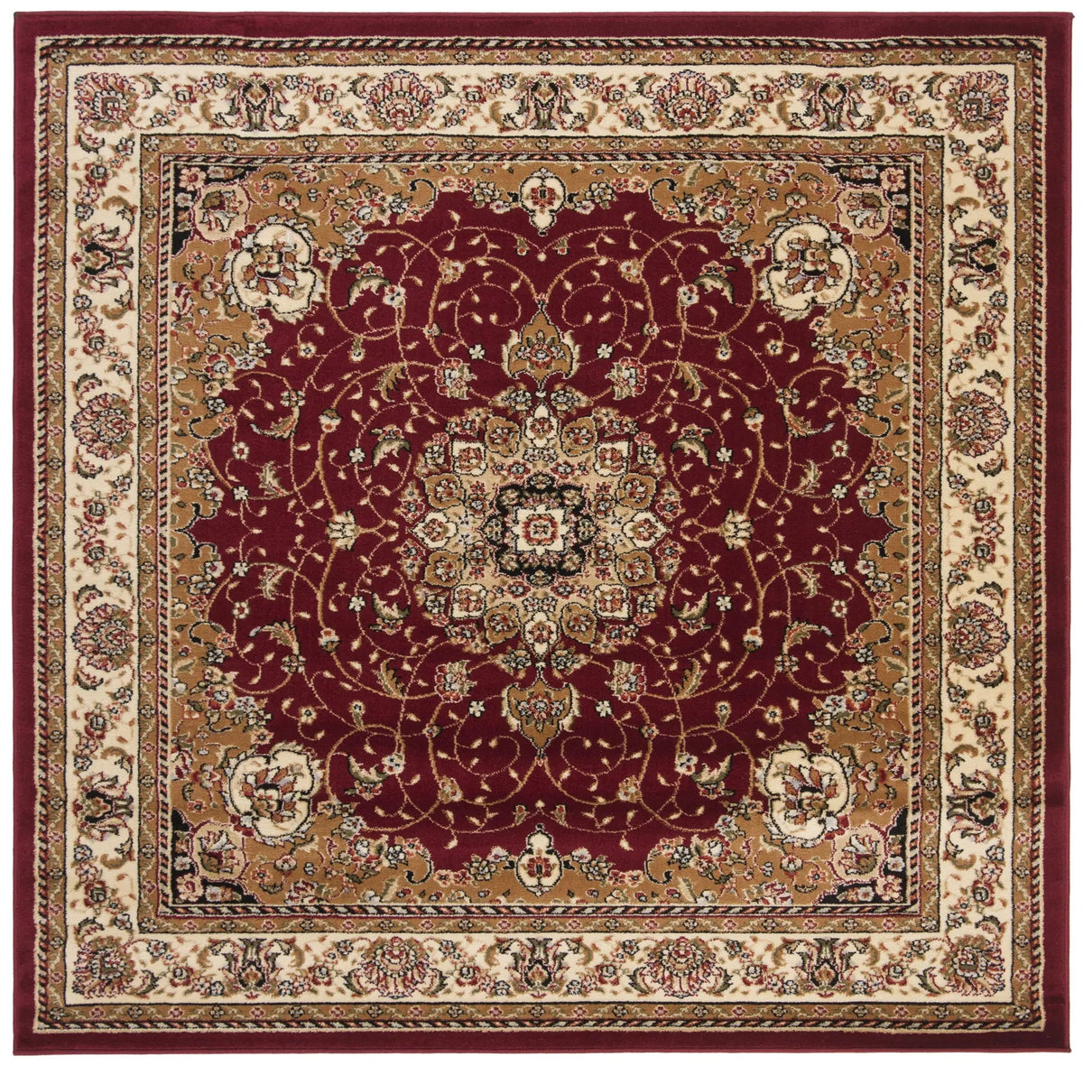 Safavieh Lyndhurst 6'-0" x 6'-0" Rug in Red / Ivory