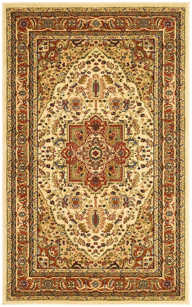 Safavieh Lyndhurst Lnh330R Ivory/Rust Rug - Safavieh - lnh330r - 3r