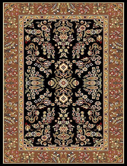 Safavieh Lyndhurst Lnh331D Black / Tan Rugs - Safavieh - lnh331d - 5r