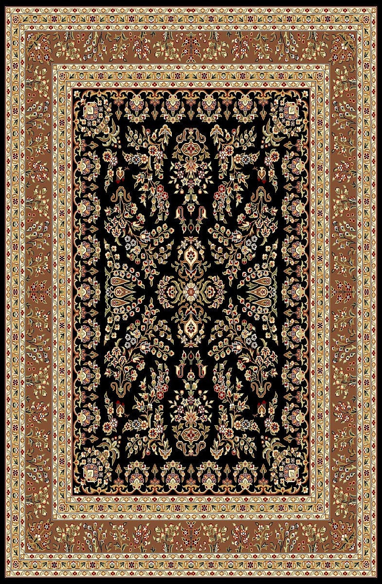 Safavieh Lyndhurst Lnh331D Black / Tan Rugs - Safavieh - lnh331d - 5r