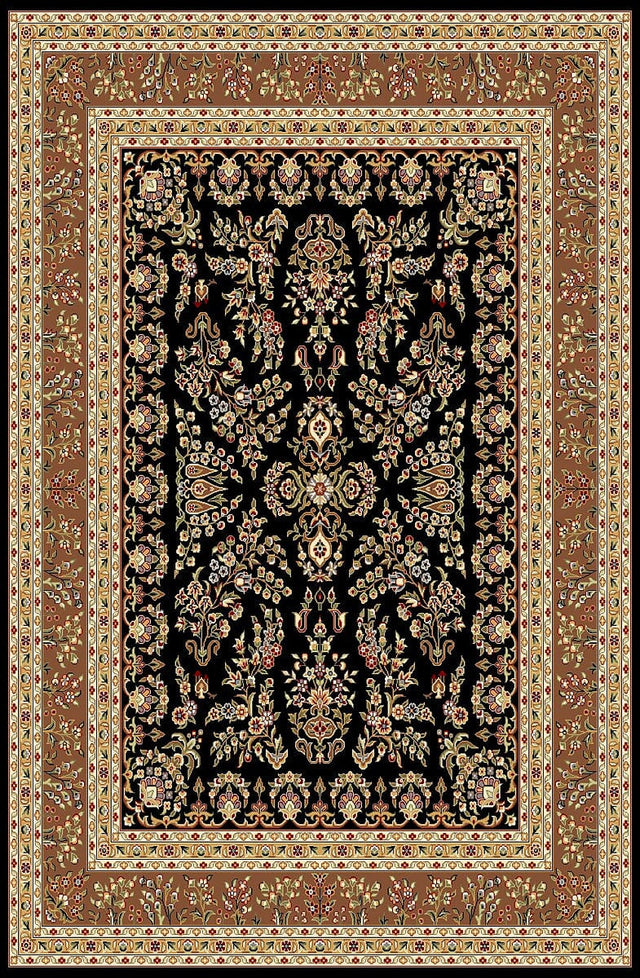 Safavieh Lyndhurst Lnh331D Black / Tan Rugs - Safavieh - lnh331d - 5r