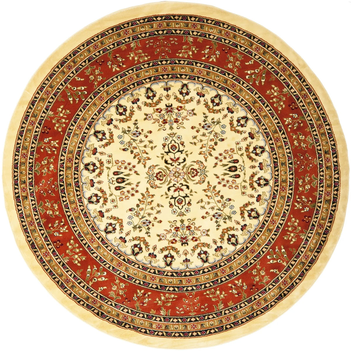 Safavieh Lyndhurst 8'-0" x 8'-0" Rug in Ivory / Rust