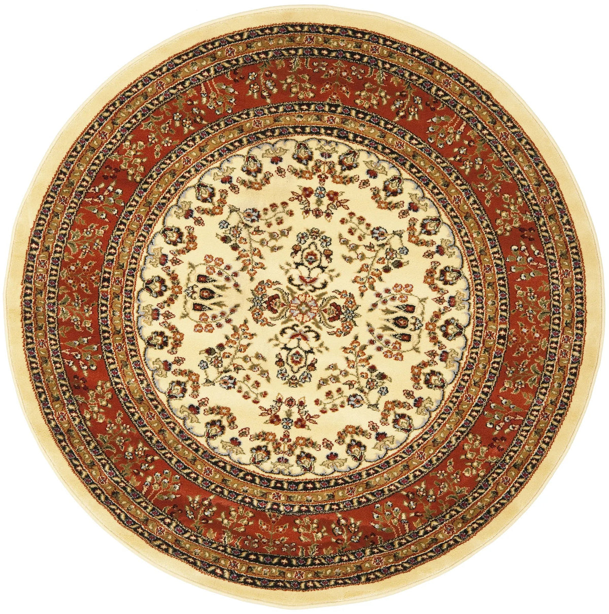 Safavieh Lyndhurst 5'-3" x 5'-3" Rug in Ivory / Rust