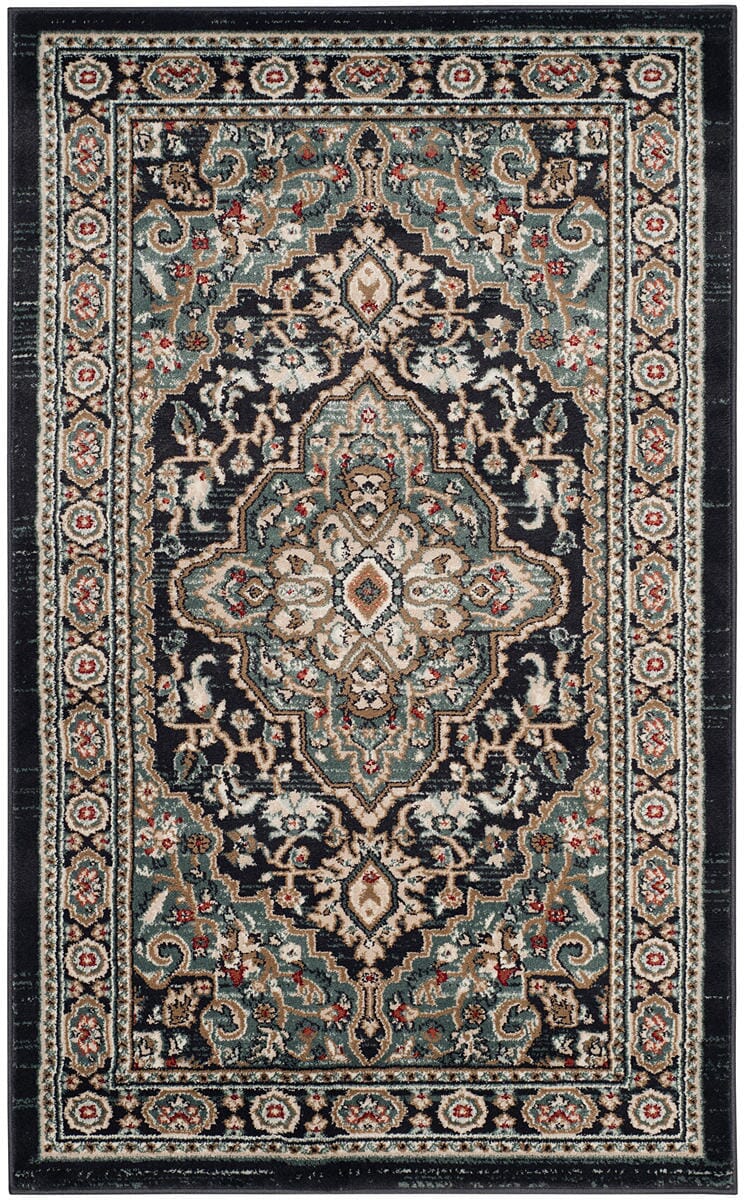 Safavieh Lyndhurst Lnh338C Anthracite / Teal Rugs - Safavieh - lnh338c - 3