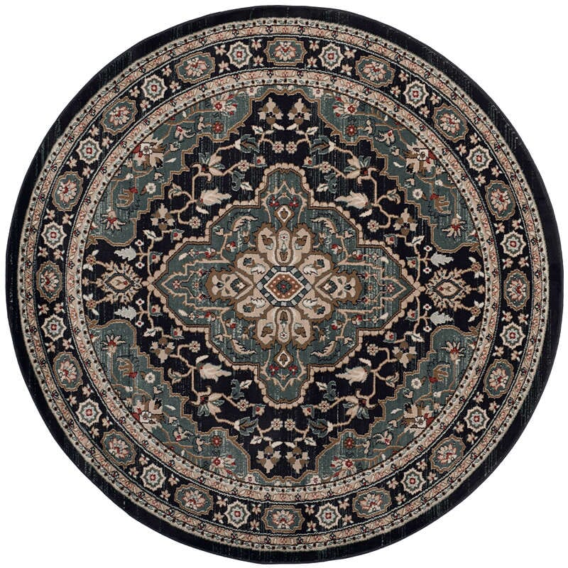 Safavieh Lyndhurst Lnh338C Anthracite / Teal Rugs - Safavieh - lnh338c - 7r