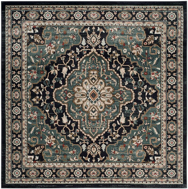 Safavieh Lyndhurst Lnh338C Anthracite / Teal Rugs - Safavieh - lnh338c - 7sq