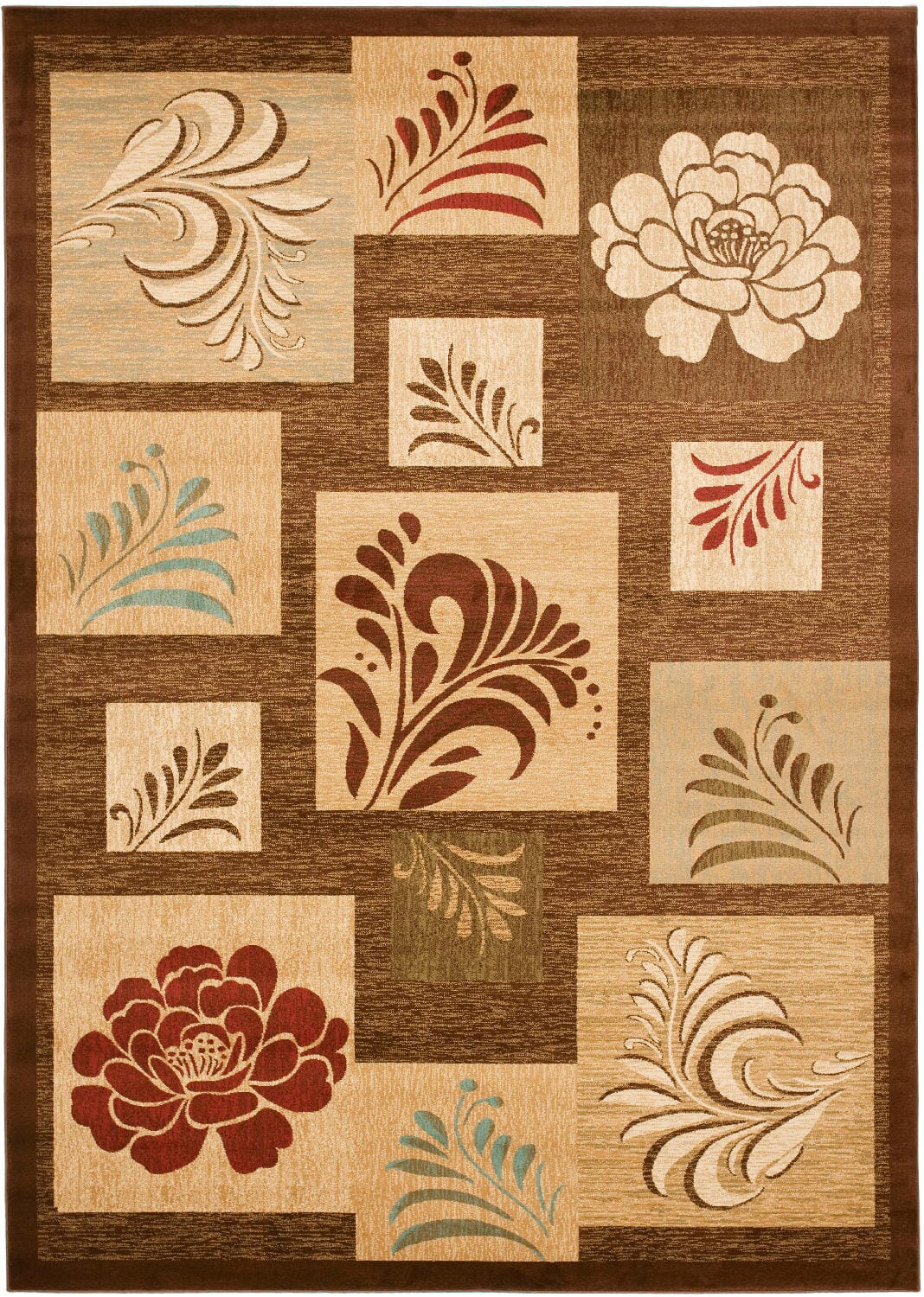Safavieh Lyndhurst Lnh554 - 2591 Brown / Multi Rugs - Safavieh - lnh554 - 2591 - 7sq
