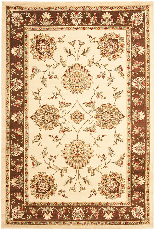 Safavieh Lyndhurst Lnh555 - 1225 Ivory / Brown Rugs - Safavieh - lnh555 - 1225 - 5r