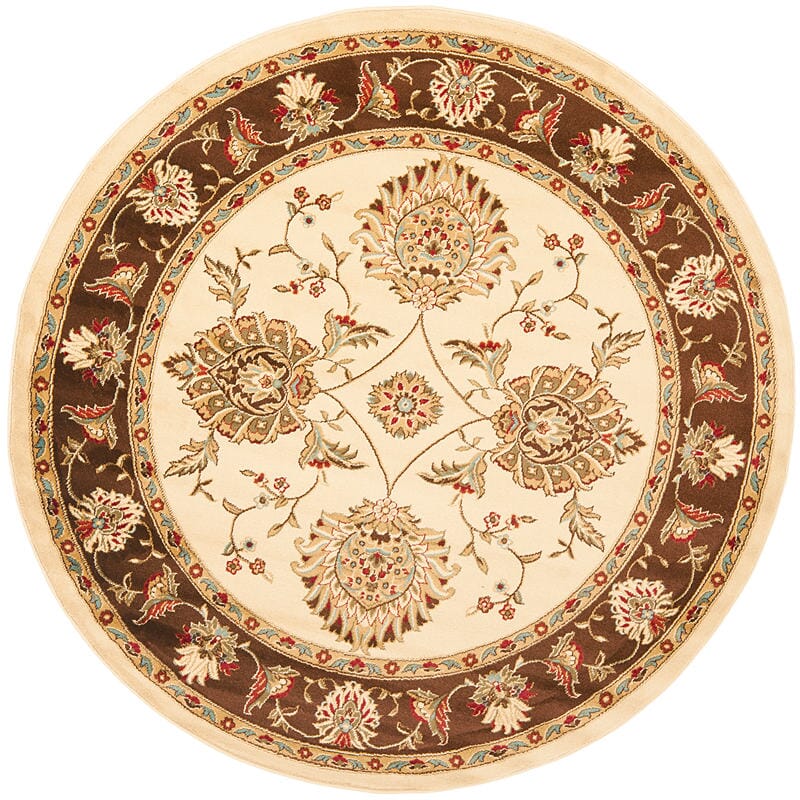 Safavieh Lyndhurst Lnh555 - 1225 Ivory / Brown Rugs - Safavieh - lnh555 - 1225 - 5r