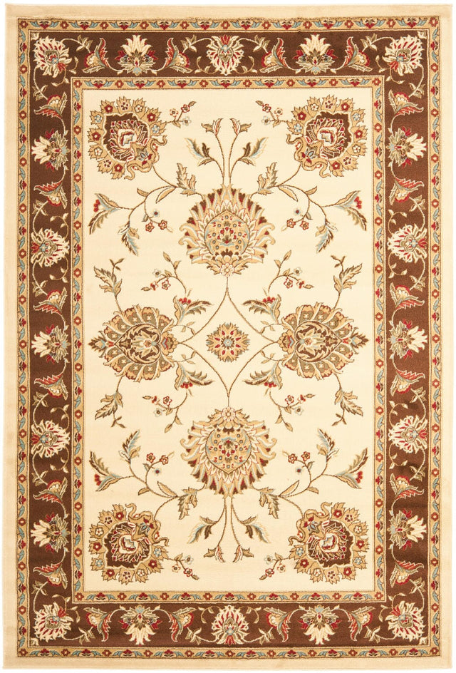 Safavieh Lyndhurst Lnh555 - 1225 Ivory / Brown Rugs - Safavieh - lnh555 - 1225 - 5r