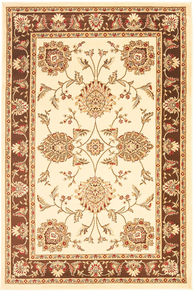 Safavieh Lyndhurst Lnh555 - 1225 Ivory / Brown Rugs - Safavieh - lnh555 - 1225 - 5r