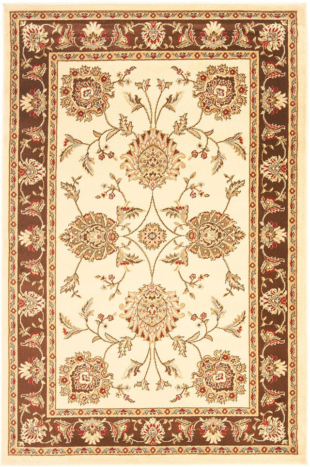 Safavieh Lyndhurst Lnh555 - 1225 Ivory / Brown Rugs - Safavieh - lnh555 - 1225 - 5r