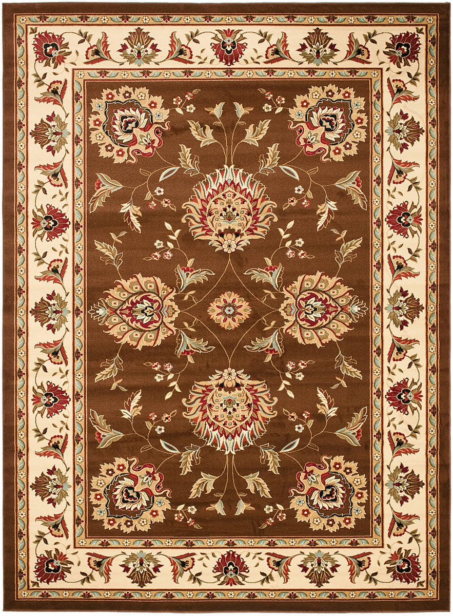 Safavieh Lyndhurst Lnh555 - 2512 Brown / Ivory Rugs - Safavieh - lnh555 - 2512 - 5r