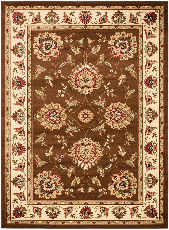 Safavieh Lyndhurst Lnh555 - 2512 Brown / Ivory Rugs - Safavieh - lnh555 - 2512 - 7sq