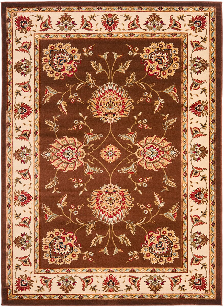 Safavieh Lyndhurst Lnh555 - 2512 Brown / Ivory Rugs - Safavieh - lnh555 - 2512 - 7sq