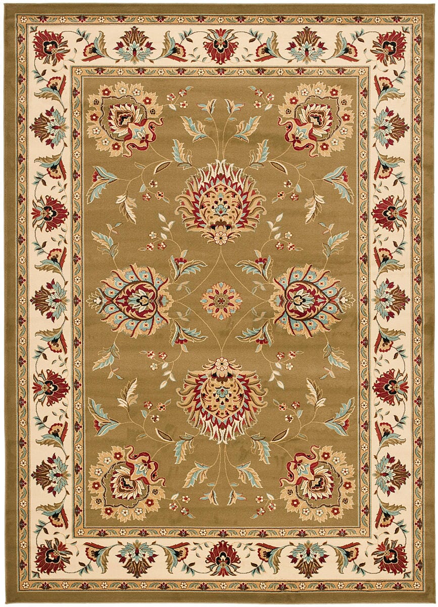 Safavieh Lyndhurst Lnh555 - 5212 Green / Ivory Rugs - Safavieh - lnh555 - 5212 - 5r
