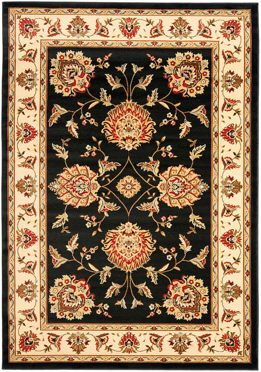 Safavieh Lyndhurst Lnh555 - 9012 Black / Ivory Rugs - Safavieh - lnh555 - 9012 - 7sq