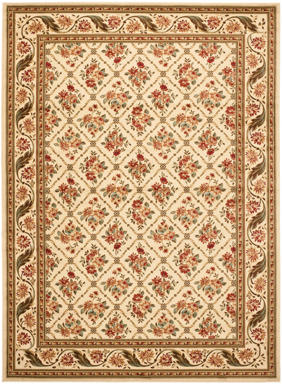 Safavieh Lyndhurst Lnh556 - 1212 Ivory / Ivory Rugs - Safavieh - lnh556 - 1212 - 7sq