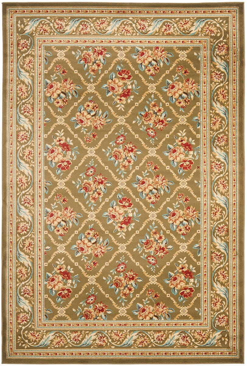 Safavieh Lyndhurst Lnh556 - 5252 Green / Green Rugs - Safavieh - lnh556 - 5252 - 7sq