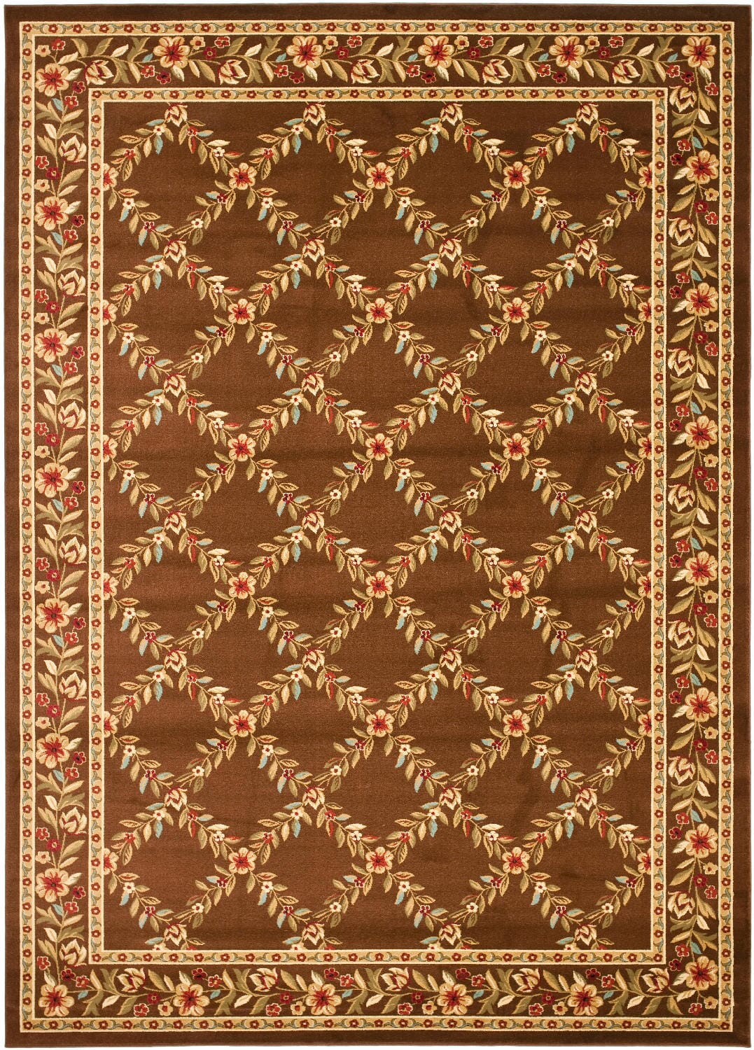 Safavieh Lyndhurst Lnh557 - 2525 Brown / Brown Rugs - Safavieh - lnh557 - 2525 - 7sq