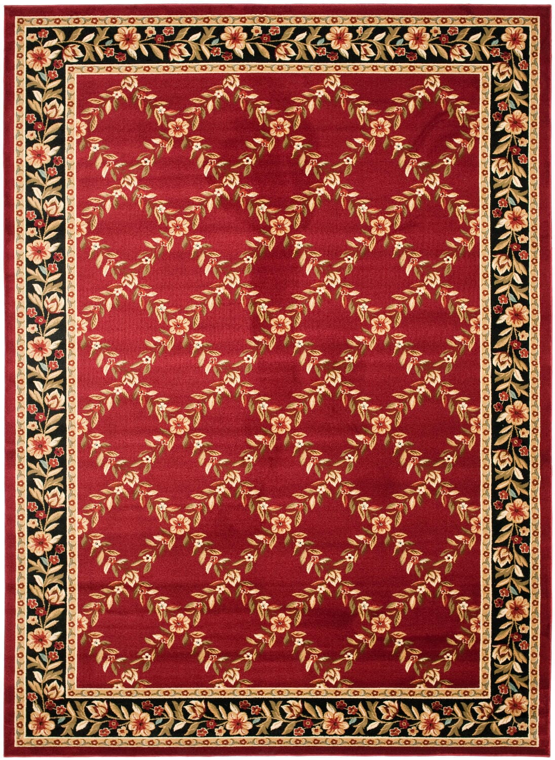 Safavieh Lyndhurst Lnh557 - 4090 Red / Black Rugs - Safavieh - lnh557 - 4090 - 7sq