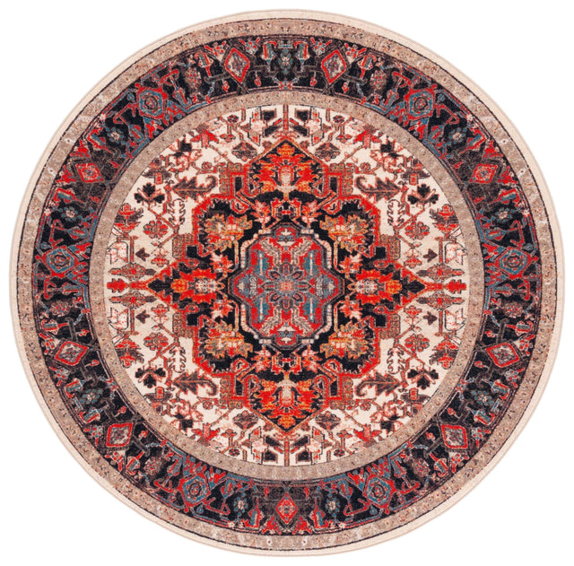 Safavieh Machine Washable Journey Jny107A Ivory/Red Rug - Safavieh - jny107a - 7r