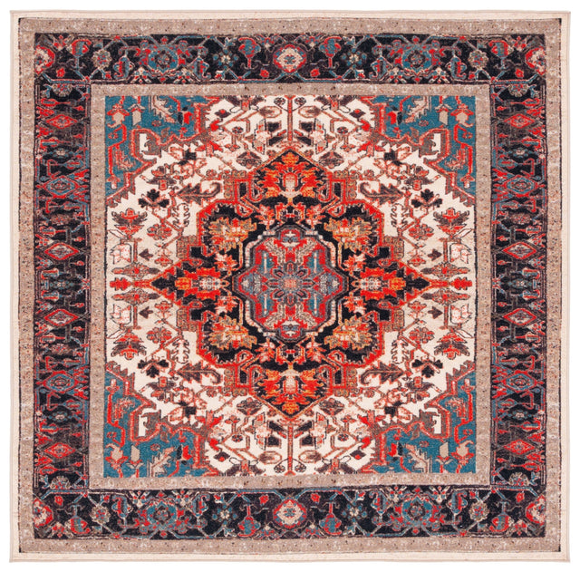 Safavieh Machine Washable Journey Jny107A Ivory/Red Rug - Safavieh - jny107a - 7sq