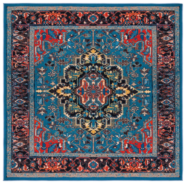 Safavieh Machine Washable Journey Jny107M Blue/Red Rug - Safavieh - jny107m - 7sq