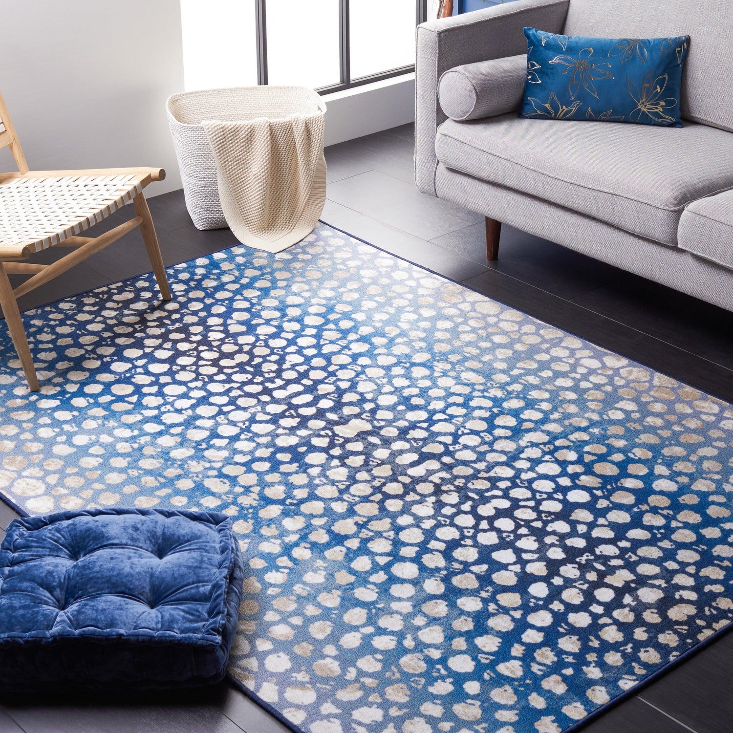 Safavieh Machine Washable Journey Jny118N Navy/Beige Rug - Safavieh - jny118n - 4