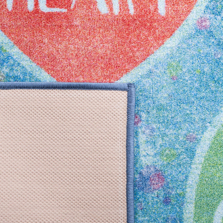 Safavieh Machine Washable Kids Playhouse Kph201M Blue/Pink Rug - Safavieh - kph201m - 5r