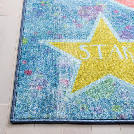 Safavieh Machine Washable Kids Playhouse Kph201M Blue/Pink Rug - Safavieh - kph201m - 5r