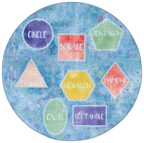 Safavieh Machine Washable Kids Playhouse Kph201M Blue/Pink Rug - Safavieh - kph201m - 5r