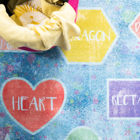 Safavieh Machine Washable Kids Playhouse Kph201M Blue/Pink Rug - Safavieh - kph201m - 5r