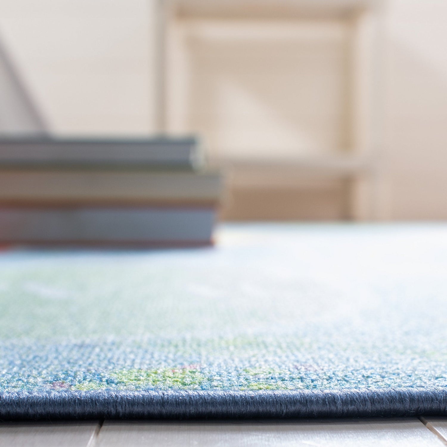 Safavieh Machine Washable Kids Playhouse Kph201M Blue/Pink Rug - Safavieh - kph201m - 5r