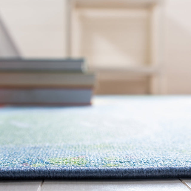 Safavieh Machine Washable Kids Playhouse Kph201M Blue/Pink Rug - Safavieh - kph201m - 5r