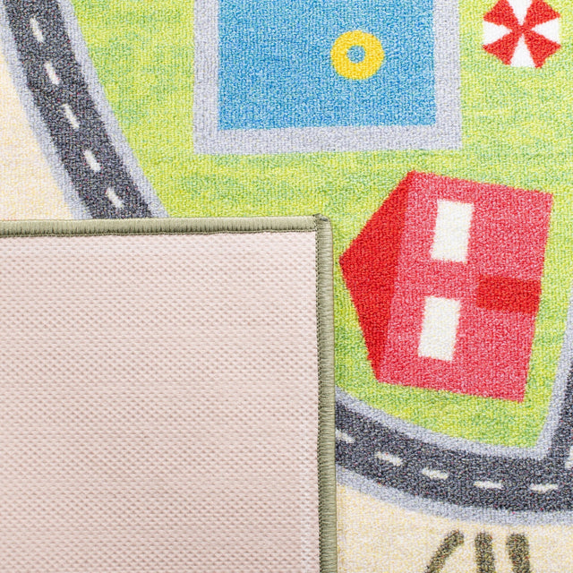 Safavieh Machine Washable Kids Playhouse Kph202M Blue/Green Rug - Safavieh - kph202m - 5r