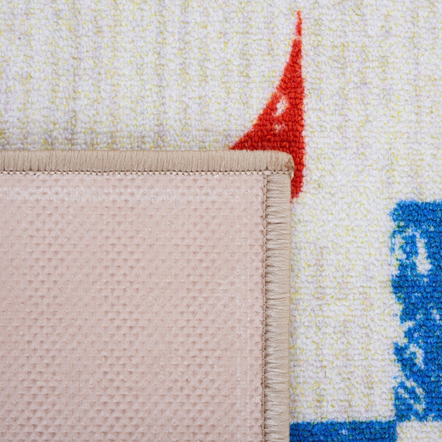 Safavieh Machine Washable Kids Playhouse Kph203A Ivory/Red Rug - Safavieh - kph203a - 5r