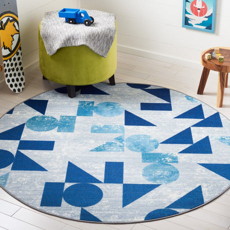 Safavieh Machine Washable Kids Playhouse Kph222F Grey/Blue Rug - Safavieh - kph222f - 5r