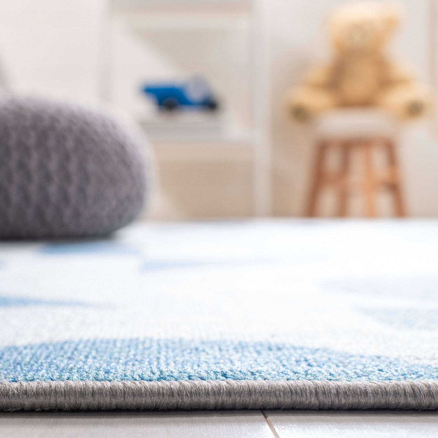 Safavieh Machine Washable Kids Playhouse Kph222F Grey/Blue Rug - Safavieh - kph222f - 5r