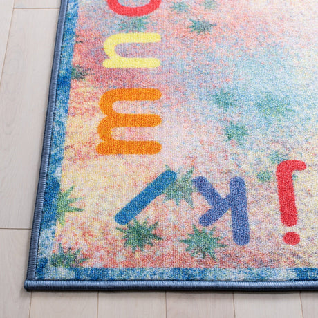 Safavieh Machine Washable Kids Playhouse Kph251M Blue/Orange Rug - Safavieh - kph251m - 5r