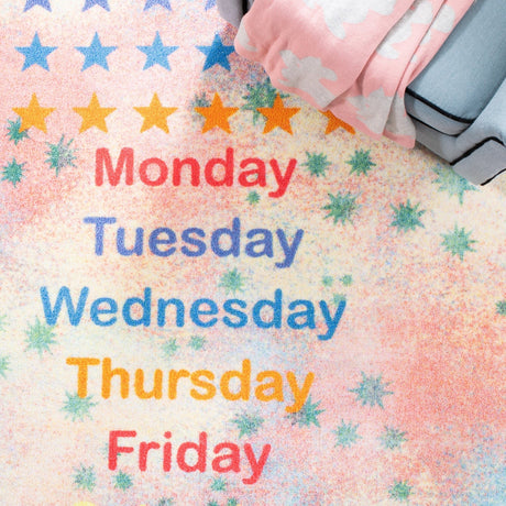 Safavieh Machine Washable Kids Playhouse Kph251M Blue/Orange Rug - Safavieh - kph251m - 5r